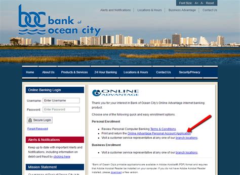 bank of ocean city login